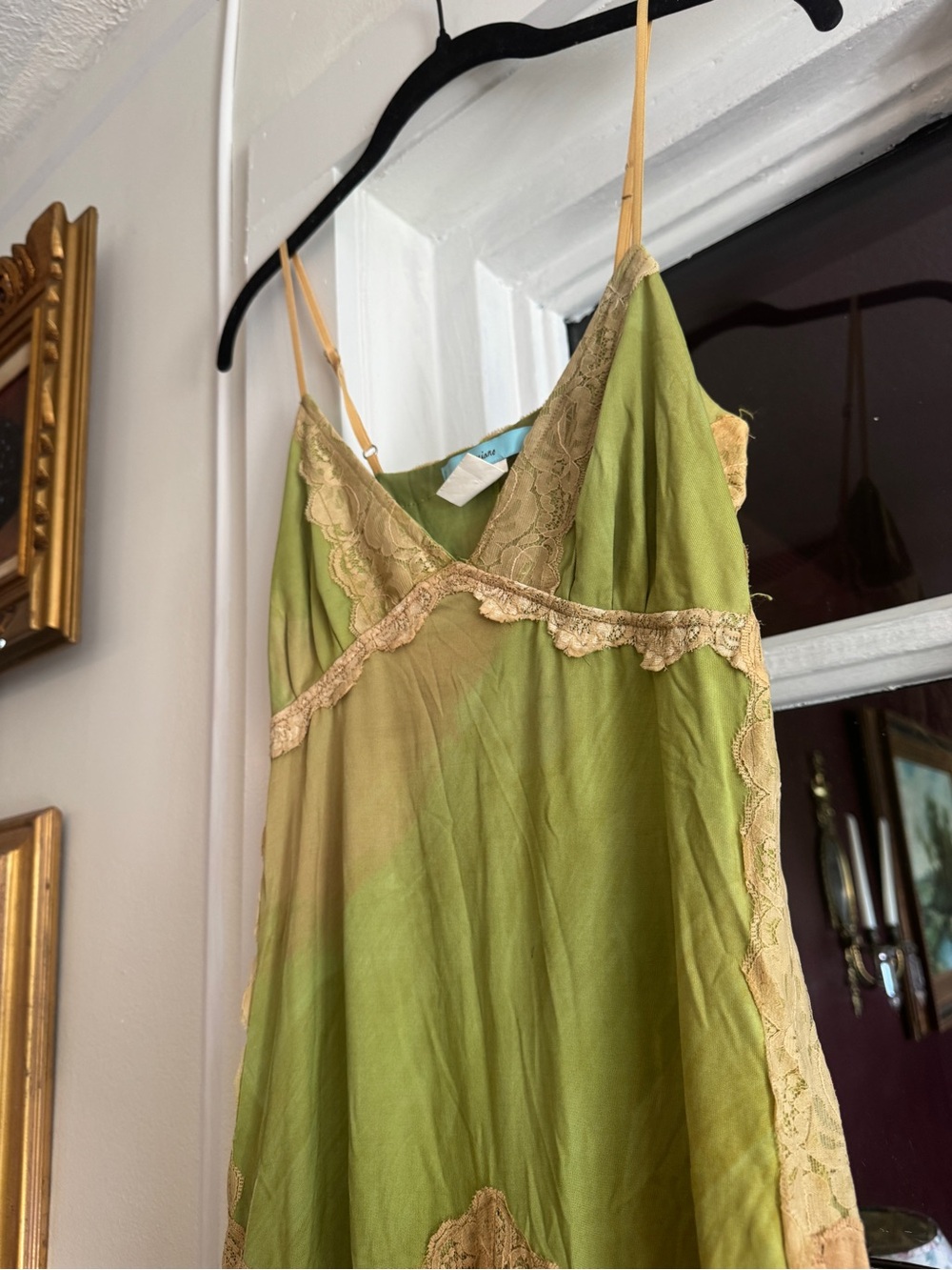 Y2K Vintage Marciano Lace-Trim Slip Dress - Picture 7 of 9